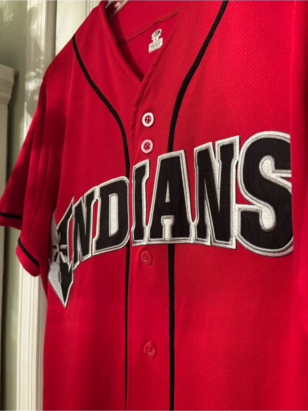 Indians Red Kids Baseball Jersey - Team Style Button-Up